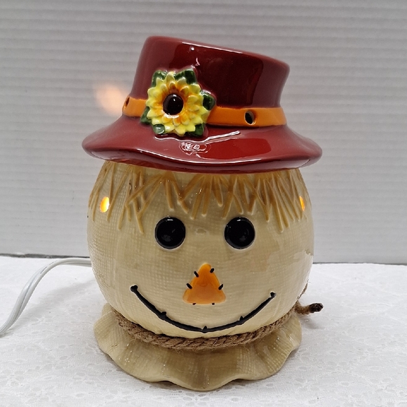 Scentsy Other - #AAF Scentsy Ceramic Scarecrow with Red Hat Model 25161